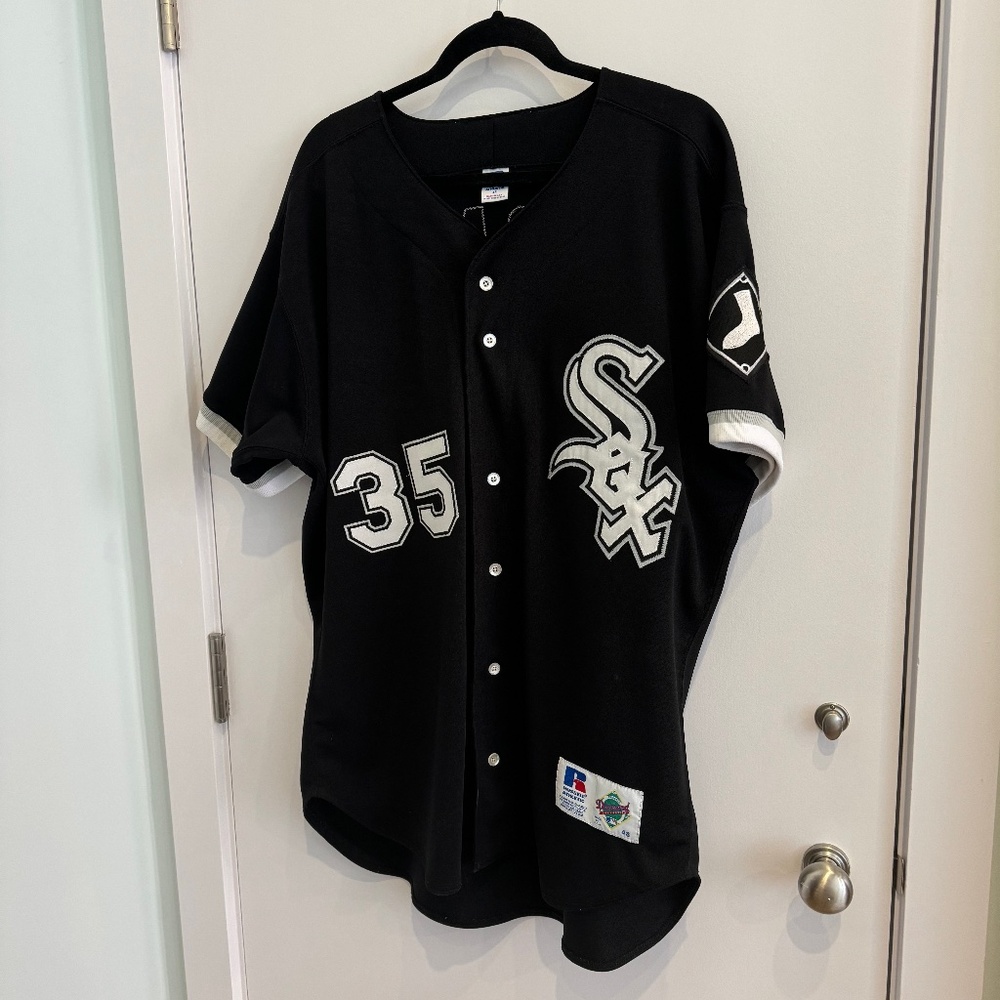 Vintage 90's/One Of a Kind Frank Thomas White Sox Players Jersey size 48